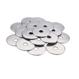 Gendewiner M4 Washers (20 Pack) M4 x 25x1.5mm Large OD Plain Wide Metal Round Flat Spacer Repair Washer 304 Stainless Steel Washers(20 Pack) For Screws Bolt