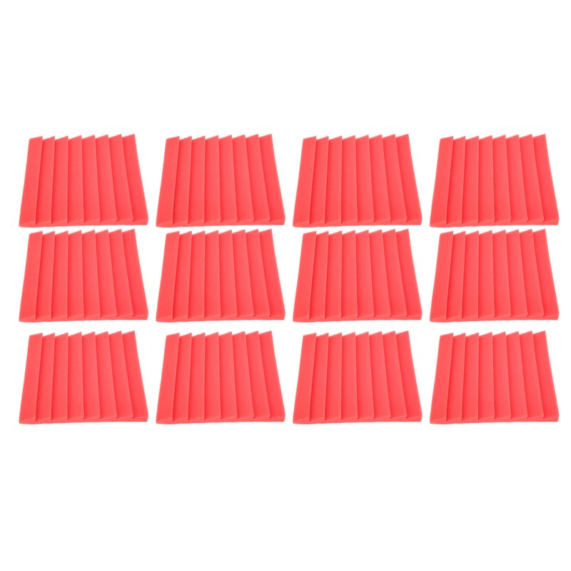 12Pcs SoundAbsorption Panels 8 Grooves Triangle Acoustic Foam Sound Proof