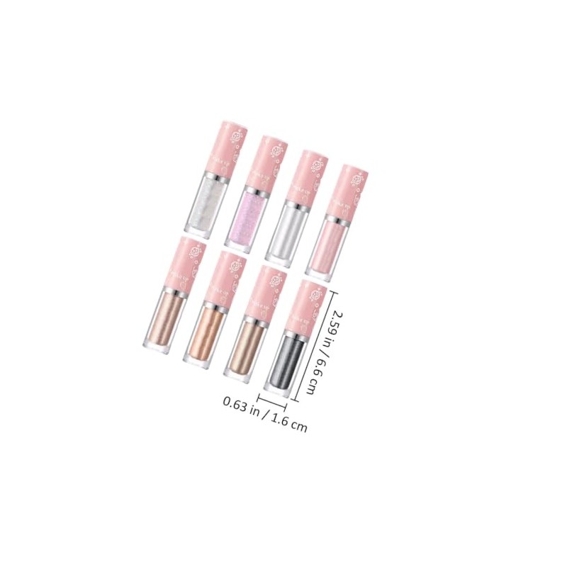 Sombra de Ojos Líquida Brillo 8 Piezas, Maquillaje Facial