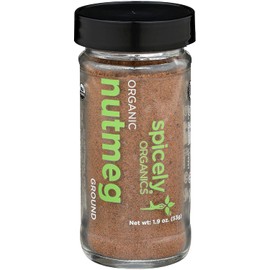 Spicely Organic Nutmeg Powder 1.90 Ounce Jar Certified Gluten Free