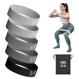 GOCHA Resistance Bands Set (5-Pack) | Fitness Loop Bands for Exercise, Gym, Yoga, Strength Training & Pull-Ups | 5 Resistance Levels - Color: Pink Set