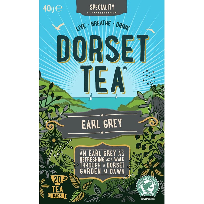 Dorset Tea Earl Grey Tea Bags 4 Boxes x 20