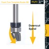 Spiral Flush Trim Template Router Bit 1/4" Shank, Solid Carbide