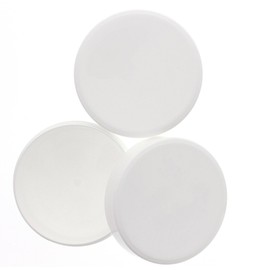 Kosmetex Empty Flat Tin White, 100 g / 125 ml, Flat Screw Tin, Plastic Tin, Cream Tin, Cosmetic Tin, Pack of 6