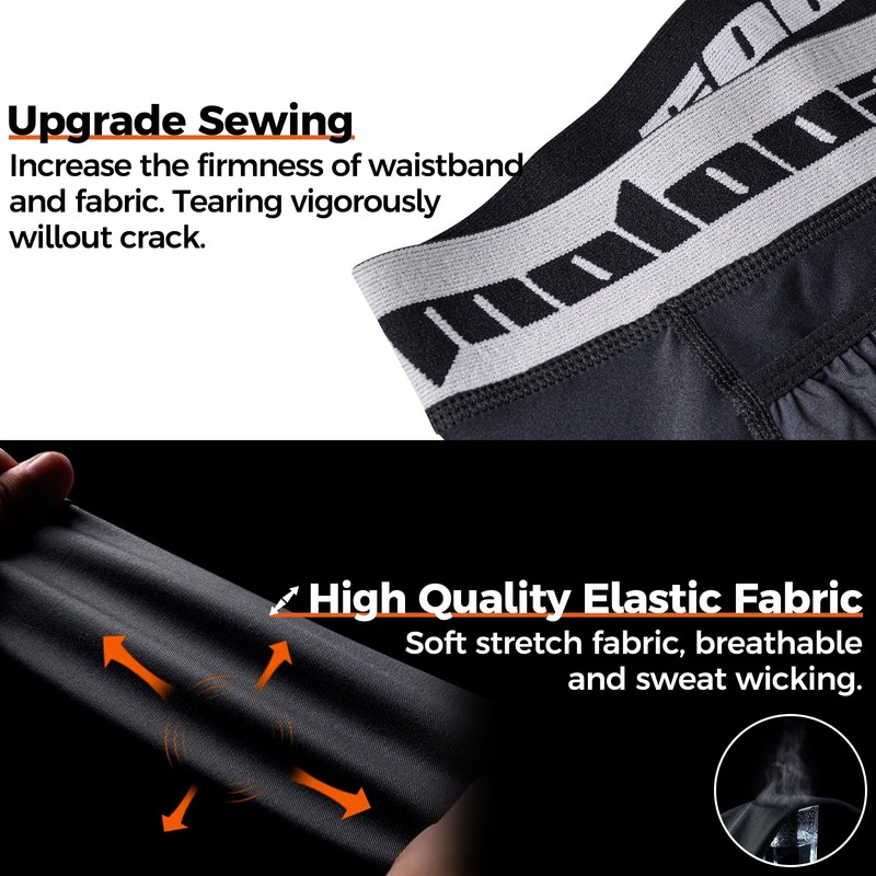 COOLOMG Mens Padded Baseball Sliding Shorts with Groin Cup Athletic