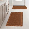 MIULEE Set of 2 Waffle Bathroom Rugs, Fall Boho Bath