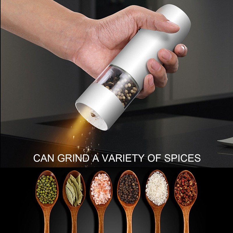 Electric Pepper Grinder Black Usb Charging High Hardness Wear Resistant