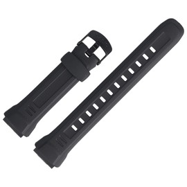 Casio Watches Casio WV-58 Watch Strap 18 mm Plastic Black, black, 18 mm, Strap.