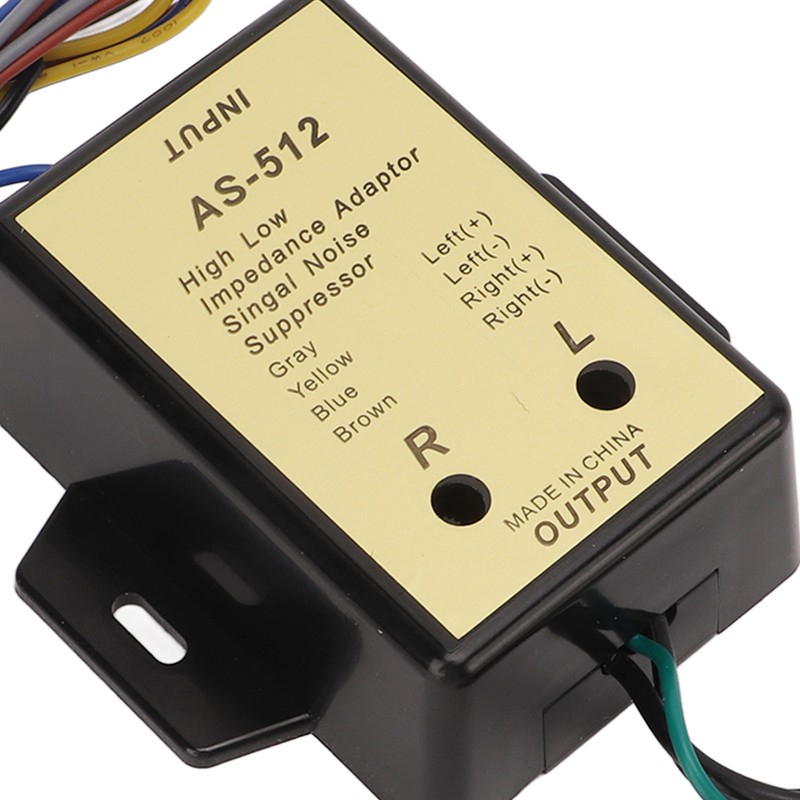 2 Channel Line High Low Impedance Adapter Audio Speaker Level