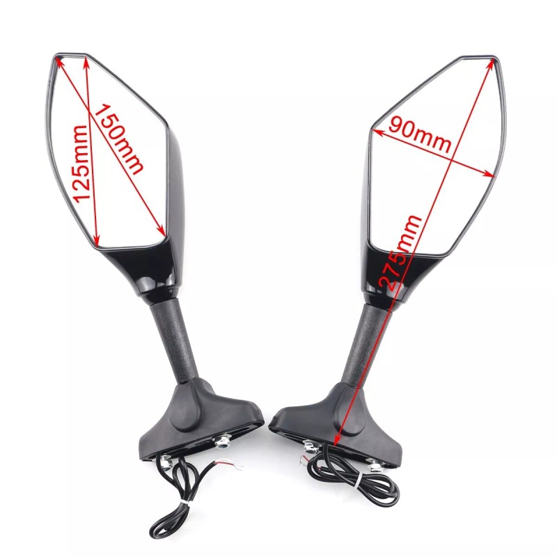 POMT Rearview Mirrors With Turn Signals LED For Aprilia RSV4