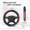 American Flag Steering Wheel Cover Anti-Slip Wear Resistant for Men