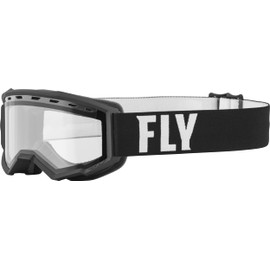 Fly Racing 2024 Youth Focus Snow Goggle Black/White with Clear Lens; 37-50162Y