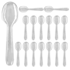 TOYMYTOY 100pcs Disposable Transparent Mini Spoons 8.5cm Individual Packing Bag Commercial Banquet Home Mini Chick Spoon Dessert Spoon