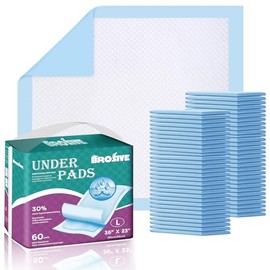 Disposable Bed Pads for Incontinence 23" x 36" - 60 Count, Leak-Proof Chucks Pads for Adults, Elderly and Pets, Absorbent Disposable Underpads, Incontinence Bed Pads Disposable for Beds