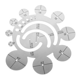 COHEALI Metal Leather Cutting Ruler Circle Template Diy Crafting Tool Leather Crafting Supplies