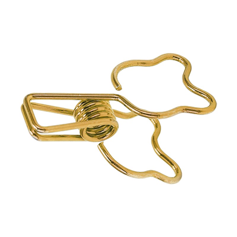 100pcs Binder Clip Hollow Cartoon Bear Long Tail Metal Paper