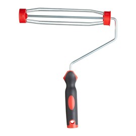 Fit For The Job 9 inch x 1.5" Soft Grip Paint Roller Frame, Cage Frame Suitable for DIY Paint Rollers for Smooth & Even Coverage & Application, with Push Fit Handle for Extension Poles, 9"