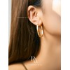 Rosewoodandco 18k Gold Plated Medium Hoop Earring for Women -E046