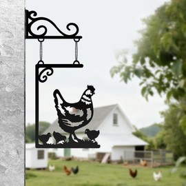 Metal Chicken Decor for Kitchen Rustproof