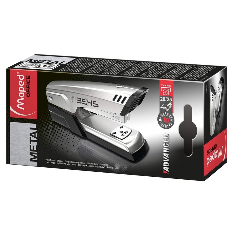 Maped Office Advanced Silver Half Strip Metal Stapler (20 sheets)