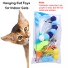 Taicols 6 Pcs Hanging Door Cat Toys Kitten Teaser Feather,