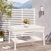 Afuera Living Modern Wicker Patio Furniture Coffee Table in White