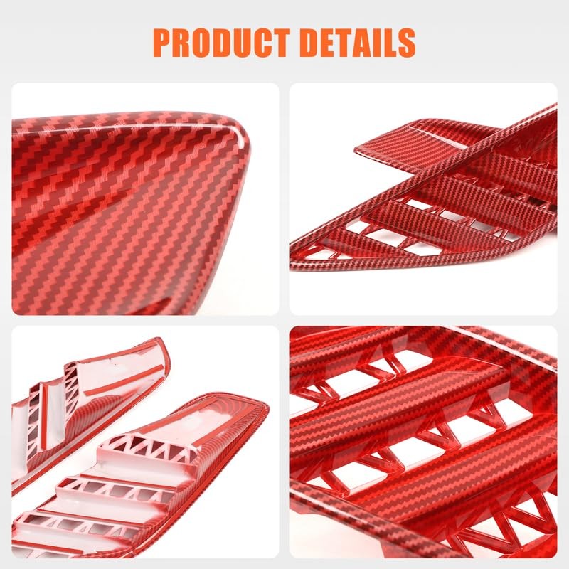 Rear Upper Quarter Panel Scoops Vents Trims for 2014-2019 Corvette