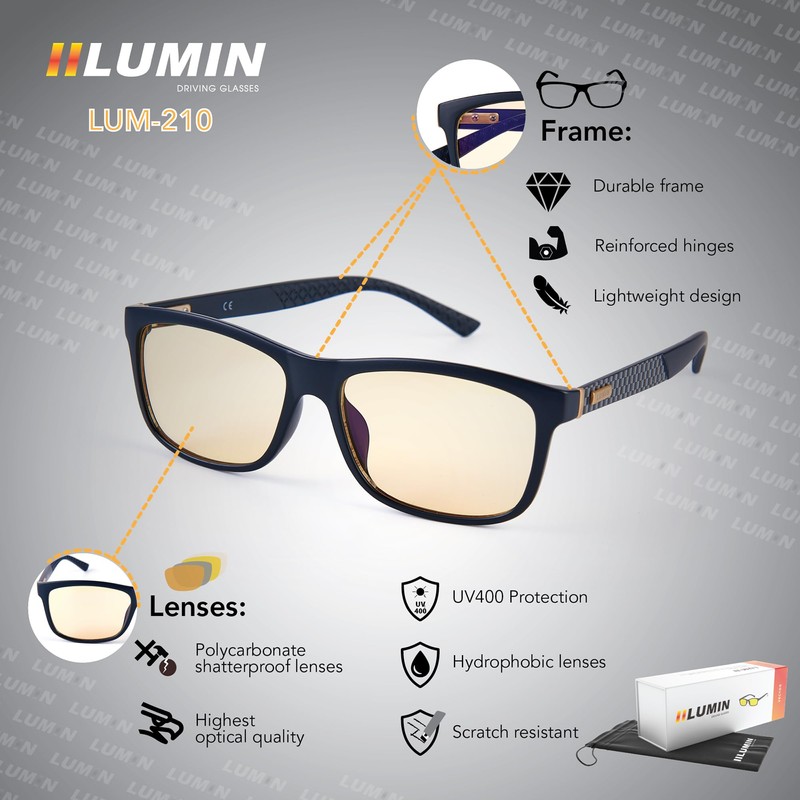 Illumin Night Driving Glasses SHIFT - All-Weather Glasses for Improved