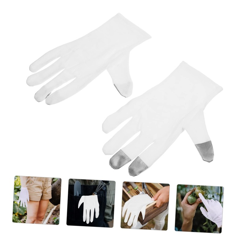 Healeved 8pairs Screen Gloves for Women Thin White Gardening Gloves