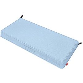 Pcinfuns Outdoor Bench Cushions 54 x 18 Inch Water-Resistant Chair Cushion for Patio Furniture with Fade Resistant and Removable Cover with Handle & Adjustable Straps for Patio,Yard,Light Blue