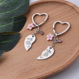 Best Mom Christmas Gifts for Mother Daughter Matching Keychain for Mommy Daughter Long Distance Mom And Daughter Gifts for Mama Mom Mother Birthday Gifts from Daughter Mom Heart Key Chain for Daughter