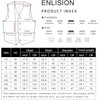 Enlision Men's Suit Vest Checked Wool Tweed Formal Elegant Regular