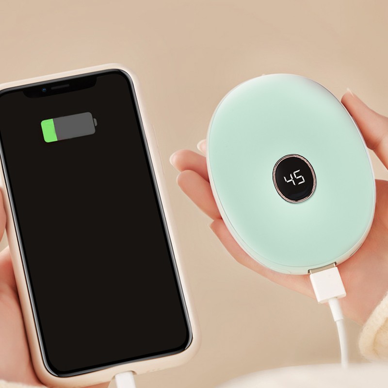 Hand Warmer Double Side Heating Intelligent Temperature Control Mini Portable