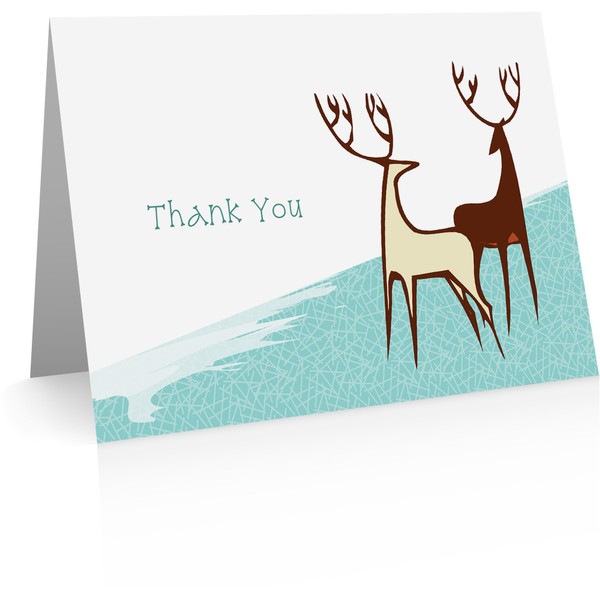 Deer Thank You Cards (24 Cards and Envelopes) Deer Cards