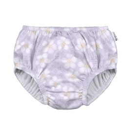green sprouts Eco Pull-Up Reusable Infant and Toddler Swim Diaper - Light Lavender Blossom, 3T