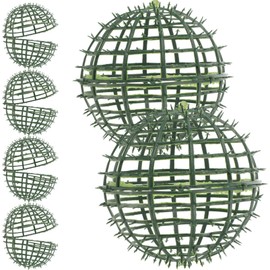 Ciieeo 6pcs Artificial Plant Ball Support Cage Plastic Topiary Ball Cage Faux Green Ball Frame Rack Faux Green Ball Frame Rack Plant Trellis Flower Shelf Holder 20cm