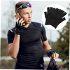 KONTONTY Protective Half Finger Gloves Nylon Coated Non-slip Thin Design