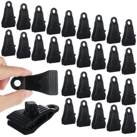 CYUS 30 Pcs Heavy Duty Lock Grip Tarp Clips, Tarp Clamps Tent Fasteners, Shark Teeth Design Large Tarps Clips Secure Cover for Camping, Pool Covers, Awnings, Canopies