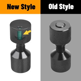 CNRAQR 1-1/8" Two Hole Pins Built-in Level 6061 Aluminum 2 Hole Flange Alignment Pin with Anodized Oxide Black Finish 4Pcs