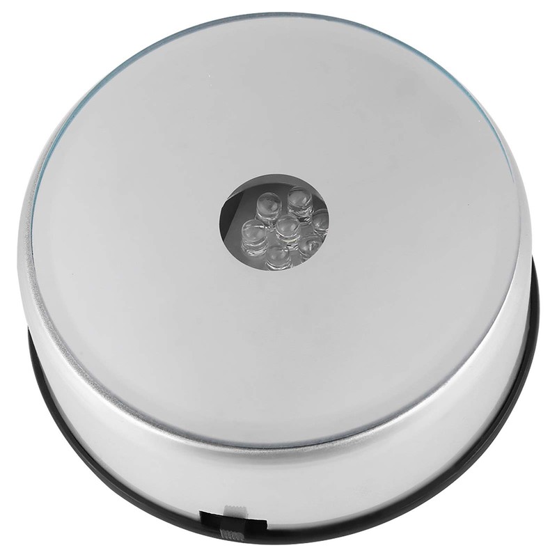 LED Light Base, Colorful Light Rotating Crystal Display Base Stand