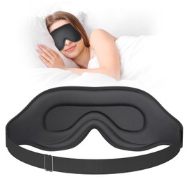 Sleep Mask, EVA BELLE Eye Mask for Sleeping, Light Blocking Sleeping Mask, Soft Breathable Sleep Masks for Women Men, Smooth Sleep Eye Mask Eye Cover, Soft Eye Shade Cover 3D Memory Foam, Adjustable