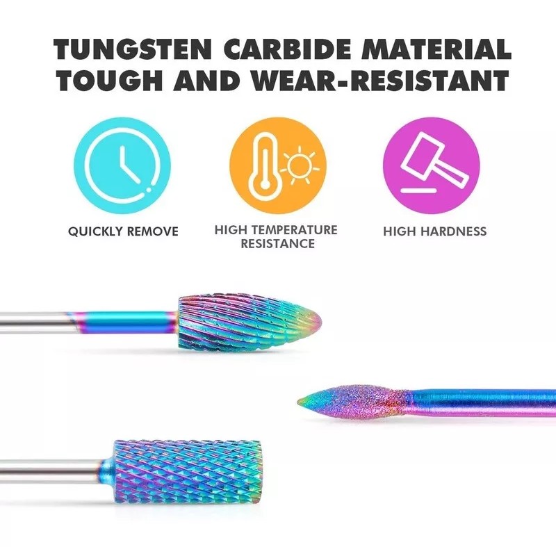 Vedo 10 Brocas Acero Tungsteno Uñas Profesionales Limas Para Uñas