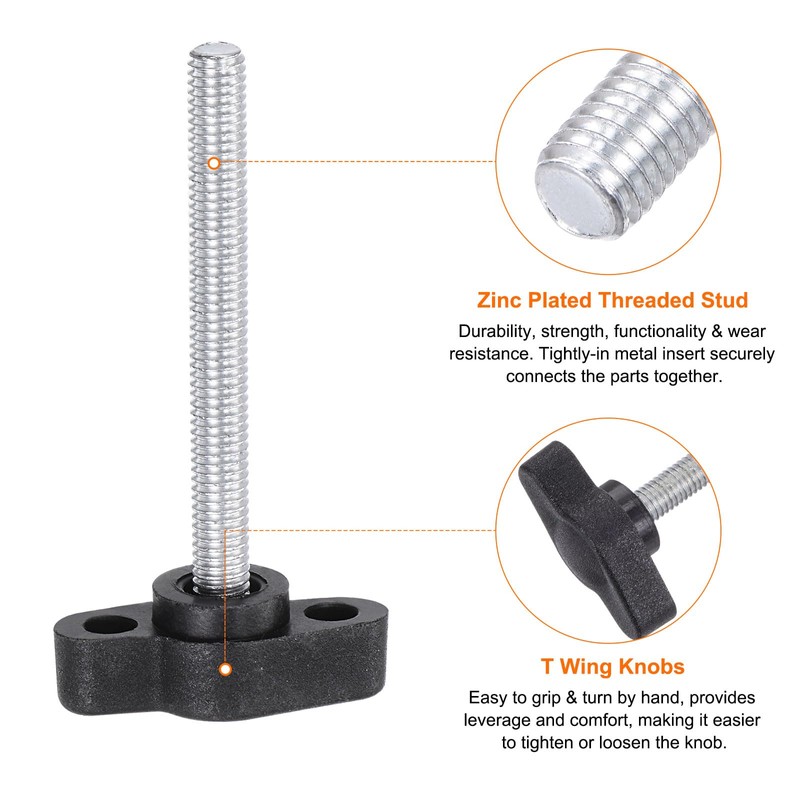 QUARKZMAN Pack of 20 Thumb Screws with T Wing Knobs,