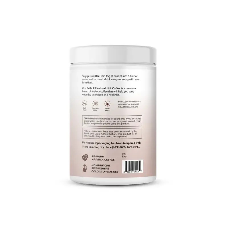 Bella All Natural Probiotics Hot Coffee - 450g - Probiotic