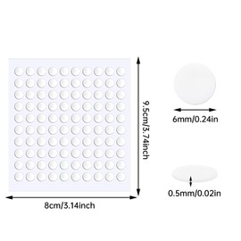 JANYUN 1000 Pcs Double Sided Sticky Dots Removable Round Putty Clear Double Sided Tape for Crafts No Trace Sticky Tack Adhesive Tape (6 mm)