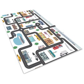 Car Carpet Rugs Play Mat for Kids,Road Traffic Rug Carpet for Playing with Cars Toys,Educational City Life Area Rugs,Children's Have Fun Throw Rug for Playroom Bedroom Game Room 31x47IN/80x120cm