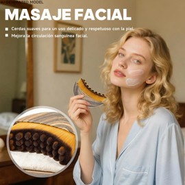 Cepillo Linfático para Cara - Lymphatic Contour Face Brush con Cepillo Drenaje Linfatico Facial, Diseño Ergonómico para Contornear y Esculpir Mandíbula, Alivia Fatiga Facial Femenina - Cepillo Linfatico de Doble Función para Piel Sensible (2 PCS)