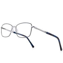 RB. Pilot Reading Glasses for Women Blue Light Blocking Computer Glasses Spring Hinge Readers Metal Frame Acetate Legs