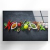 Myphotostation Spices Kitchen Wall Art Tempered Glass Wall Art 16x16''