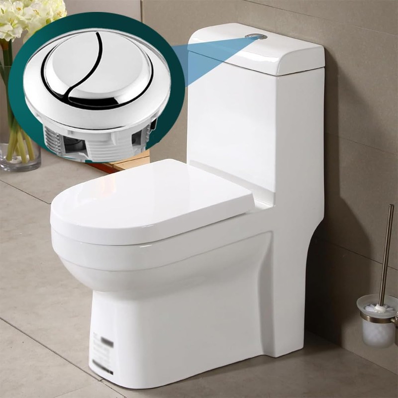 Dual Flush Toilet Push Buttons, Water Tank Toilet Button, Round